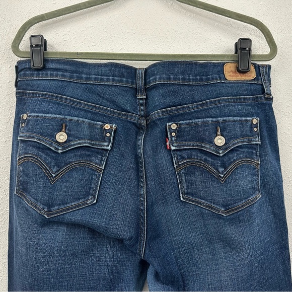 Levi's Dark Blue Straight Leg 505 Jeans - Picture 7 of 15